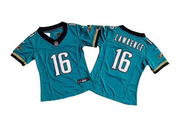 Women%27s Jacksonville Jaguars #16 Trevor Lawrence Teal 2024 F.U.S.E. Prowler Throwback Vapor Limited Stitched Jersey